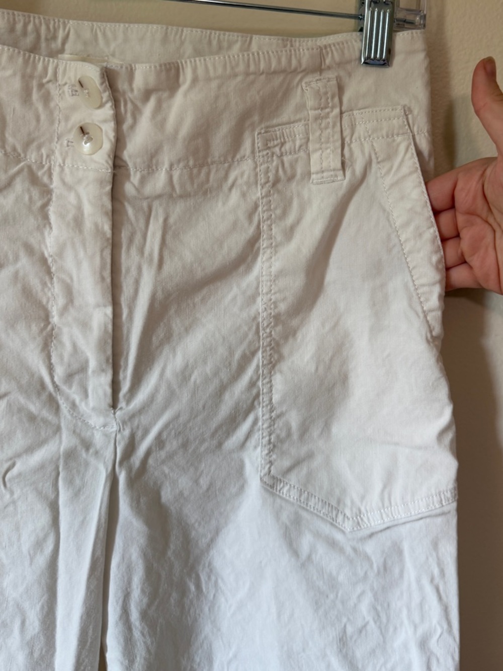 Anthropologie Maeve 10 The Naomi Linen High Rise Wide-Leg Flare Pants White - Picture 7 of 9